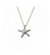 Silver Starfish Secret Cremation Necklace