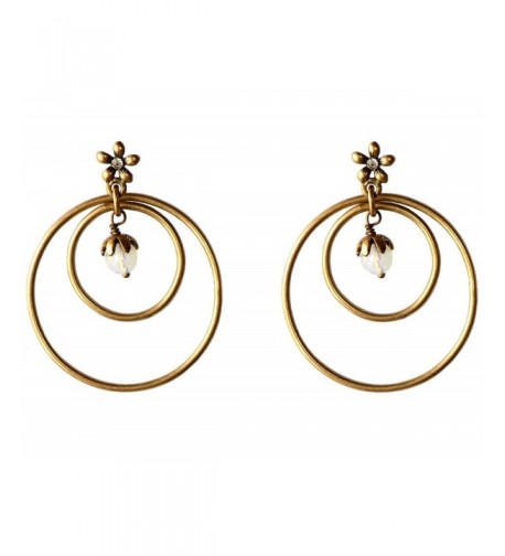 eccessories Double Earrings Flower Hypo Allergenic