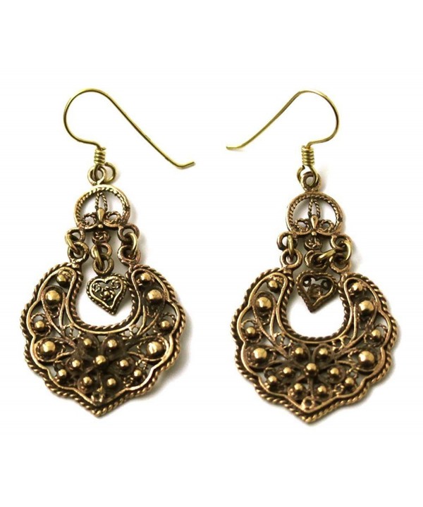 Bohemian Filigree Earrings Vintage Thailand