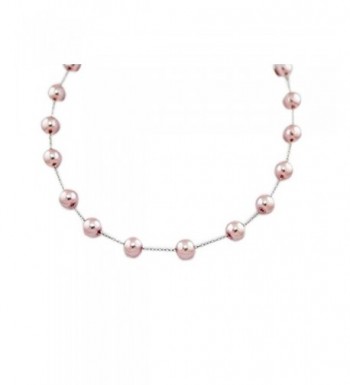 Colored Pearl Necklace Silver Chain