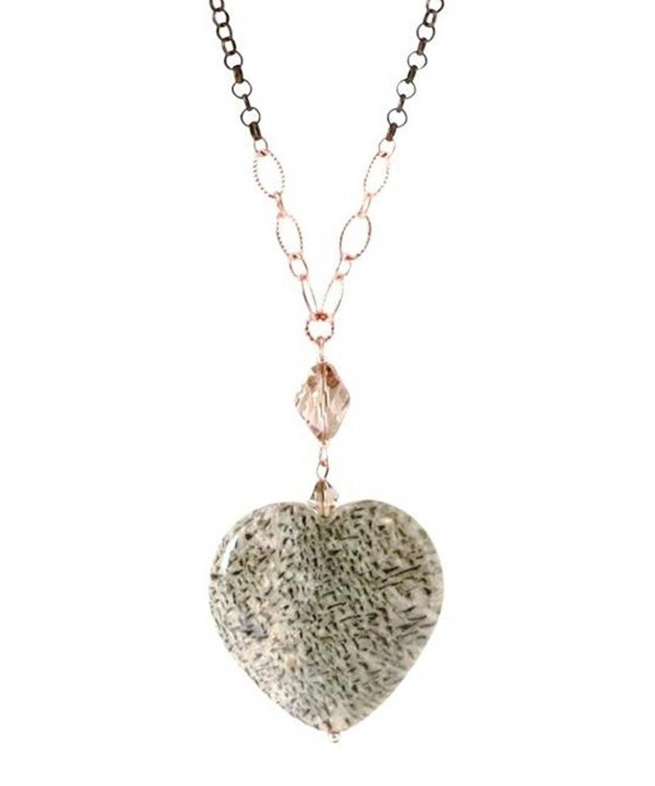 Crystal Natural Stone Heart Necklace