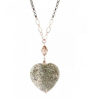 Crystal Natural Stone Heart Necklace