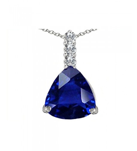 Star Trillion Sapphire Necklace Sterling