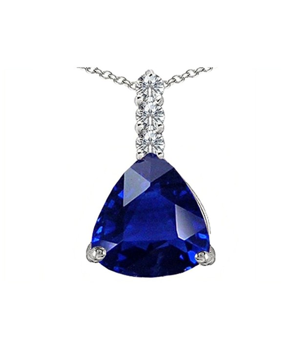 Star Trillion Sapphire Necklace Sterling