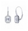 BERRICLE Sterling Zirconia Leverback Earrings