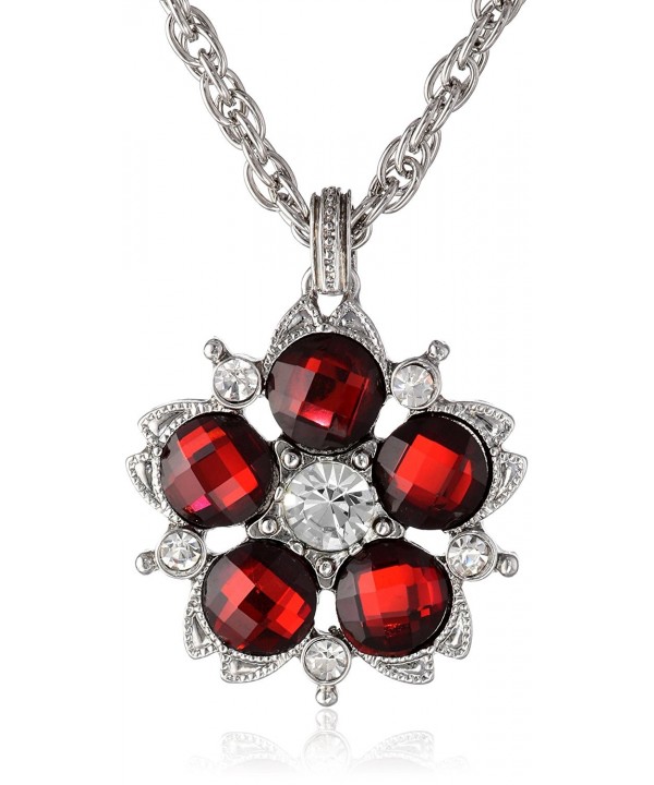 1928 Jewelry Jeweltones Silver Tone Necklace