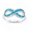 Created Blue Infinity Sterling Silver
