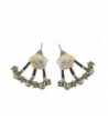 Flower Earring Jackets Silver