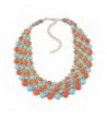 Imitation Turquoise Weaving Multicolor Necklace