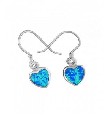 Sterling Silver Synthetic Dangle Earrings