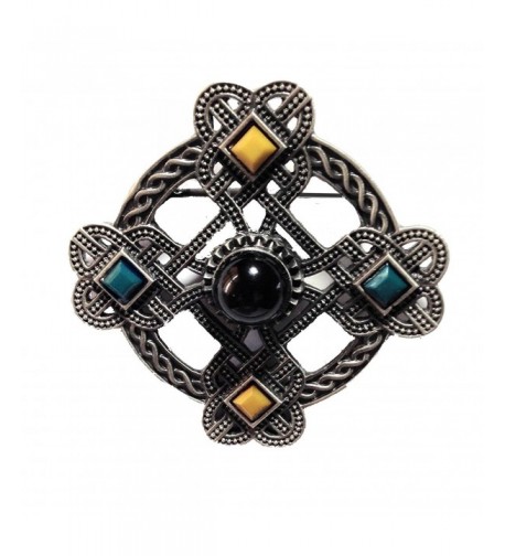 LadyRobyn 40 Pewter Celtic Multi Cabochon