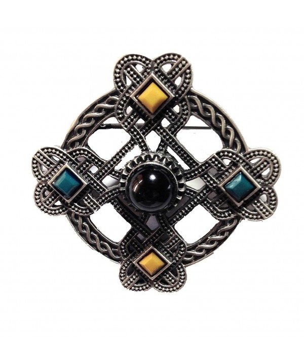 LadyRobyn 40 Pewter Celtic Multi Cabochon