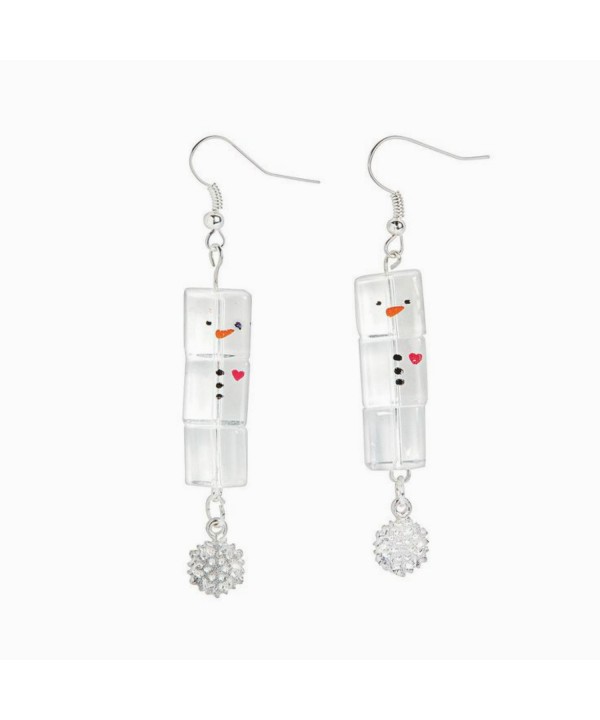 Winter Snowman Dangle Earrings Jewelry