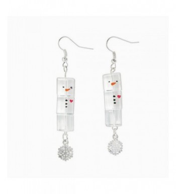 Winter Snowman Dangle Earrings Jewelry