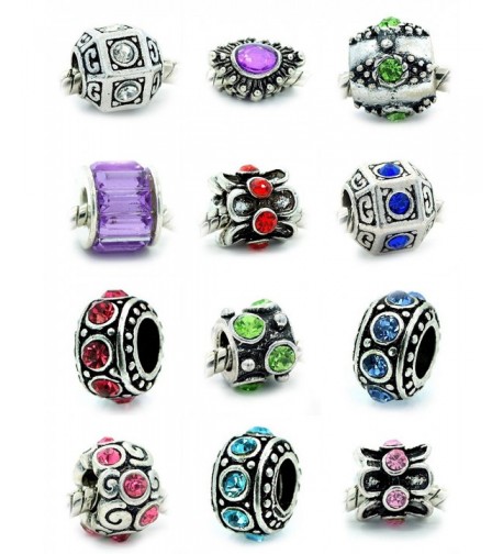 Assorted Crystal Rhinestone Charm Spacers