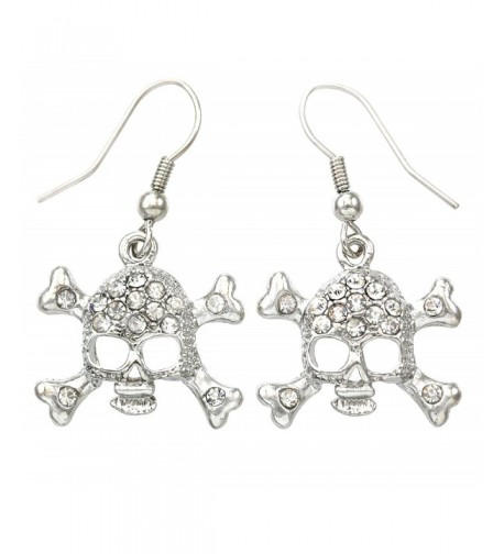 Earrings Crossbones Rhinestones Fashion Jewelry