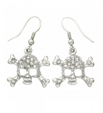 Earrings Crossbones Rhinestones Fashion Jewelry