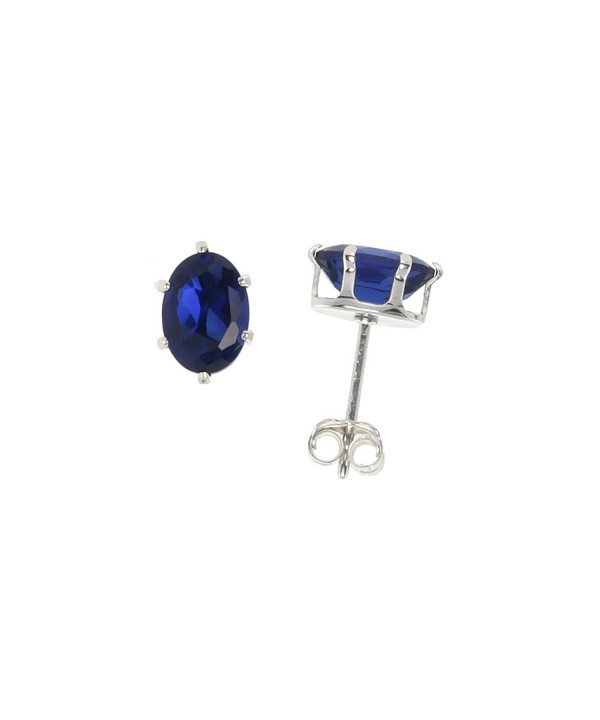 Sterling Silver Zirconia Sapphire Earrings