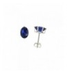 Sterling Silver Zirconia Sapphire Earrings