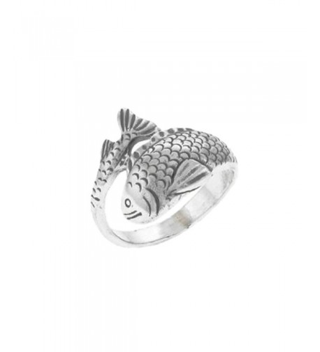 Sterling Silver Japanese Fish Ring