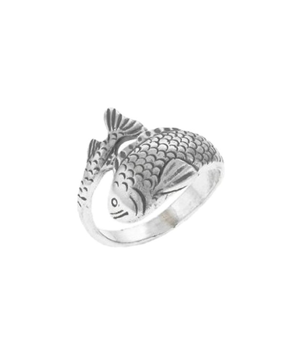 Sterling Silver Japanese Fish Ring