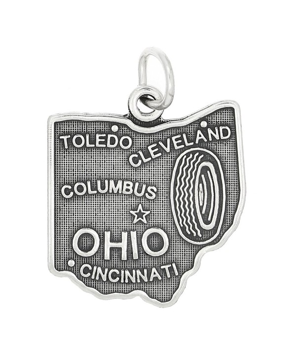 Sterling Silver State Ohio Charm