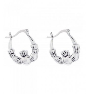 Quantum Stainless Steel Claddagh Earrings