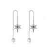 Zirconia Threader Earrings Artificial Jewelry