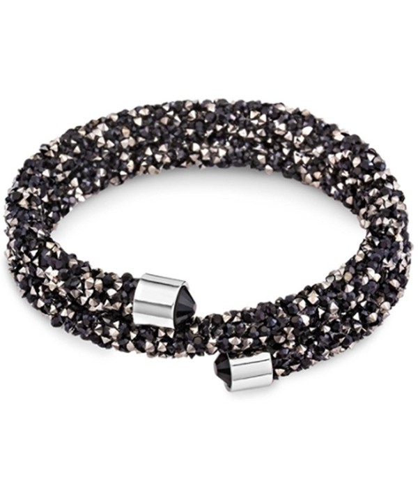 Silver Post Swarovski Crystals Hematite