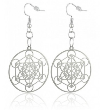 Womens Silver Plated Brass Metatrons Earrings