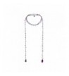 Sparkling Purple Quartz Reconstructed Lariat Necklace