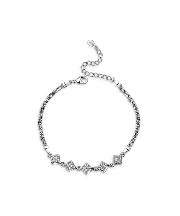 Sterling Zirconia Adjustable Bracelet Jewelry