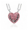 Split Pink Heart Pendant Necklace
