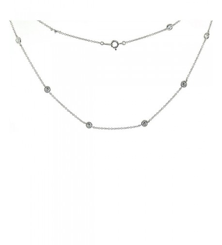 Sterling Silver Zirconia Diamond Necklace