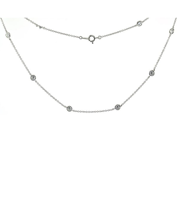 Sterling Silver Zirconia Diamond Necklace