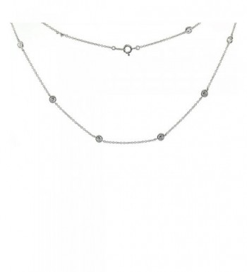 Sterling Silver Zirconia Diamond Necklace