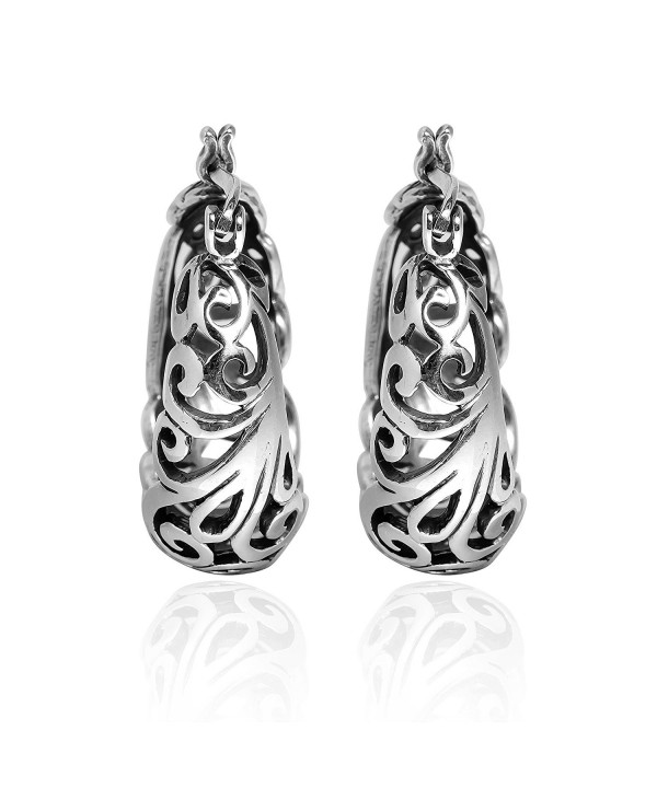 Graceful Swirls Sterling Silver Earrings