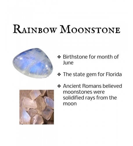 Sterling Silver Genuine Rainbow Moonstone