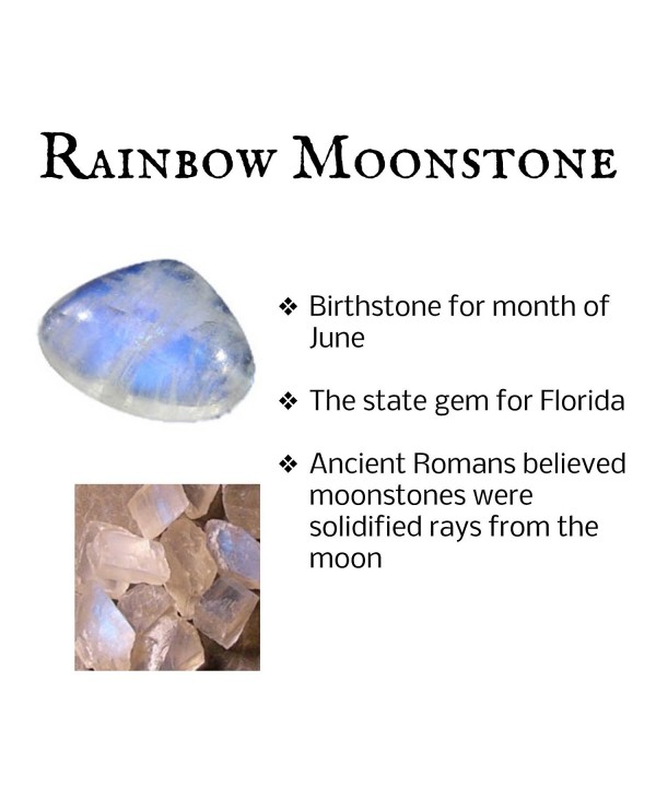 Sterling Silver Genuine Rainbow Moonstone