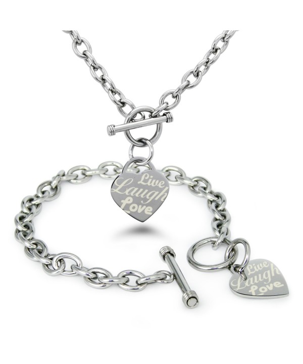 Stainless Steel Engraved Bracelet Necklace