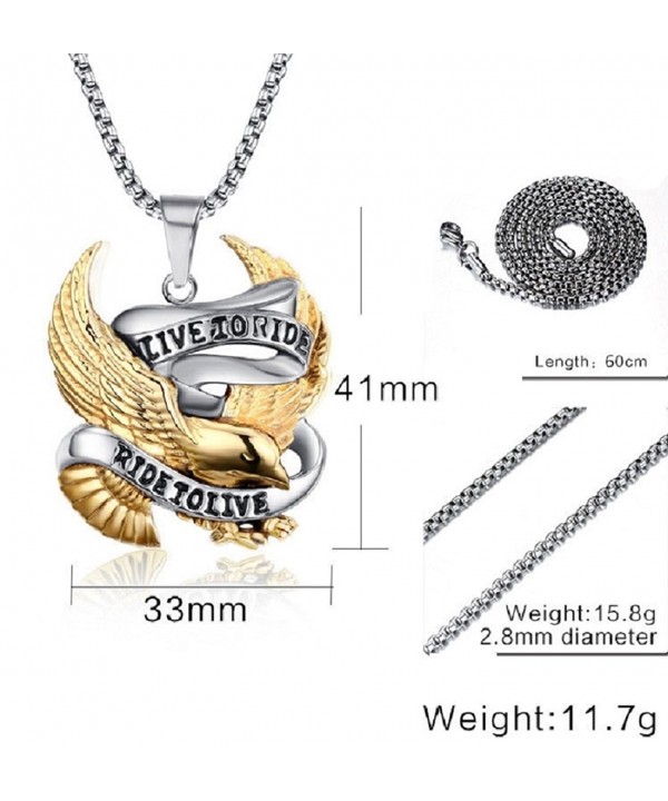 LIVE BIKER PENDANT NECKLACE CHAIN