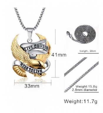 LIVE BIKER PENDANT NECKLACE CHAIN