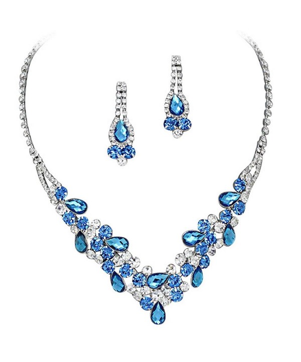 Elegant V Shaped Rhinestone Bridesmaid Necklace