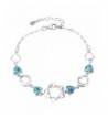 EleQueen Sterling Zirconia Bracelet Aquamarine