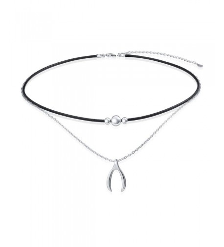 Sterling Silver Wishbone Choker Necklace