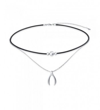Sterling Silver Wishbone Choker Necklace