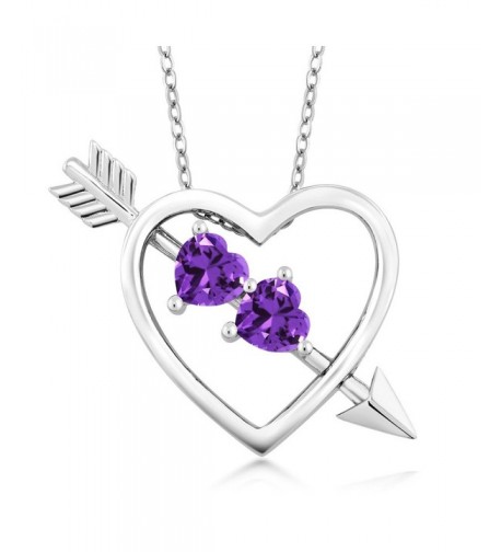 Purple Zirconia Sterling Silver Pendant