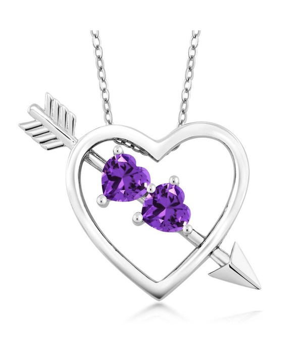 Purple Zirconia Sterling Silver Pendant