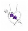 Purple Zirconia Sterling Silver Pendant