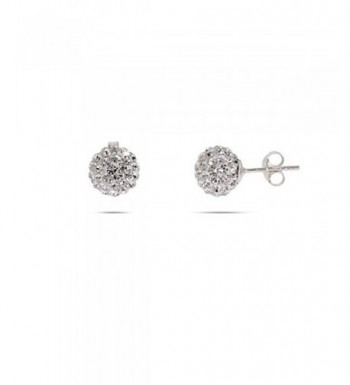 Sparkling Crystal Sterling Silver Earrings